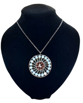 mandala ketting opaliet natuursteen