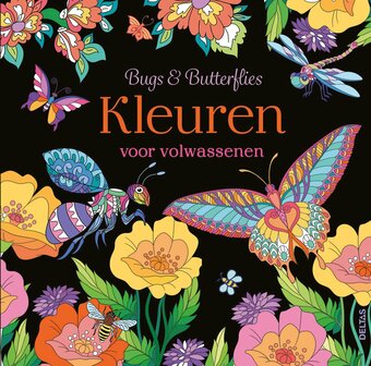 Kleurboek voor volwassenen &ndash; cover bugs &amp; butterflies