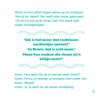 Close-up van grappige moppenpagina&rsquo;s uit het moppenboekje toilet