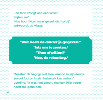 Het hilarische WC moppen boek met opengeklapte pagina&rsquo;s voor lachen op de wc