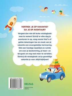 Achterkant van het reis dagboek voor kinderen