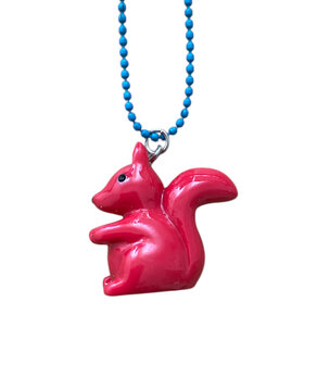 Detailfoto eekhoorn hanger &ndash; dieren ketting voor kinderen