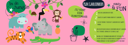 Binnenkant sjabloonboek &ndash; voertuigen sjablonen op stevige kartonnen pagina&#039;s