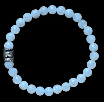 dames armband met maansteen en basic kraal