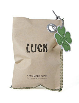 Zakje met zeep Luck &ndash; groene thee zeep, fair trade en vegan