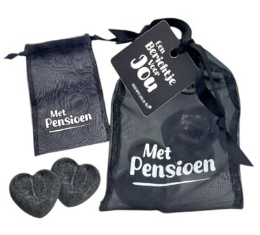 Origineel pensioen brievenbuscadeau met amber geurblokje