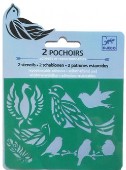 Djeco sjablonen birds