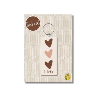 Sleutelhanger Liefs met luxe uitstraling en 3D-effect