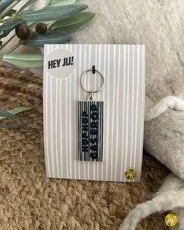 Cadeau sleutelhanger Hop hop gas erop op giftcard