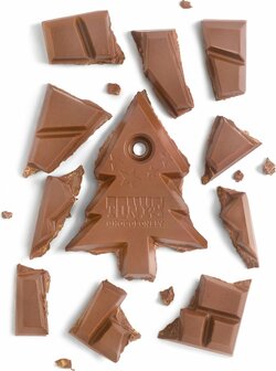 Fair Trade chocolade met de smaak van melk en gemberkoekjes.