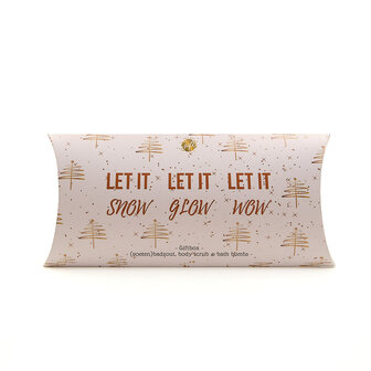 Gift Box Let it Snow &ndash; luxe kerst gift box met badproducten