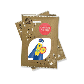 Doe-het-zelf superheld pop set &ndash; creatief knutselpakket met cape en masker