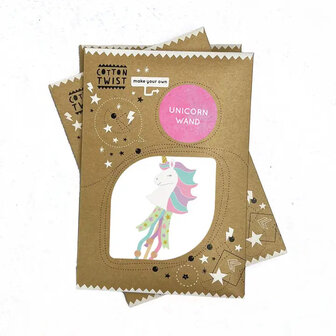 Duurzame verpakking eenhoorn toverstaf knutselset &ndash; recyclebare kraftenvelop