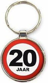 Sleutelhanger 20 jaar metaal &ndash; ideaal verjaardagscadeau