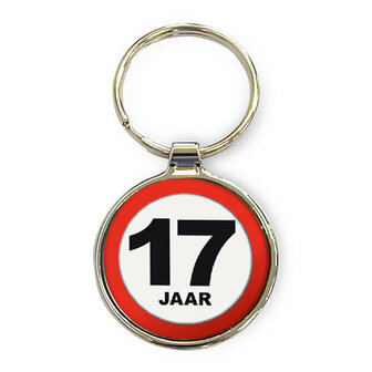 Sleutelhanger 17 jaar metaal &ndash; ideaal verjaardagscadeau