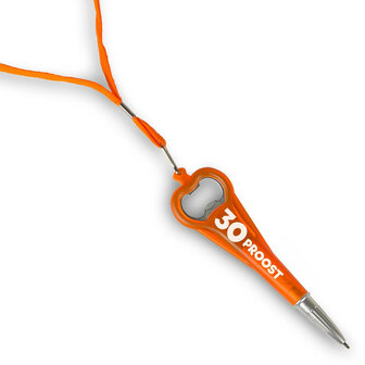 Handig origineel cadeau 30 jaar &ndash; pen opener met koord