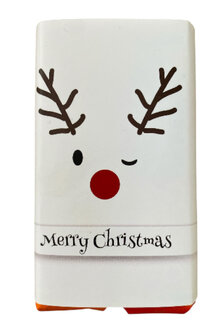 Close-up Tony&rsquo;s Chocolonely kerst chocolade Rendier melk karamel zeezout