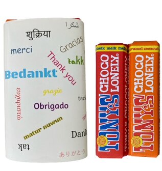 Tony&rsquo;s Chocolonely Bedankt &ndash; chocolade bedankje melk karamel zeezout repen