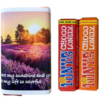 You are my sunshine Tony&rsquo;s Chocolonely chocolade geschenk