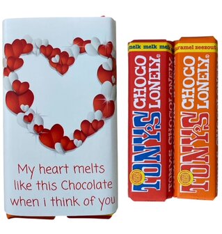 My heart melts Tony&rsquo;s Chocolonely chocolade cadeau liefde