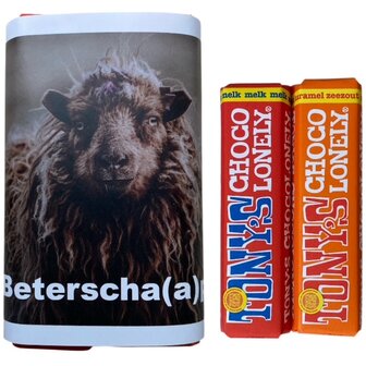 Beterschap Tony&#039;s Chocolonely chocolade cadeau per post