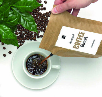 Koffiekannetje Think happy be happy