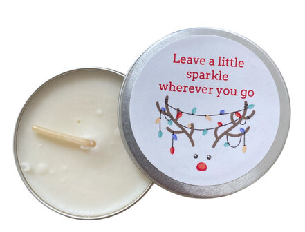 Kaars in blikje Leave a little sparkle vegan