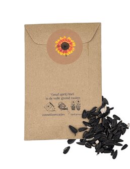 duurzaam bloemen cadeau &ndash; kadootje zonnebloemzaden