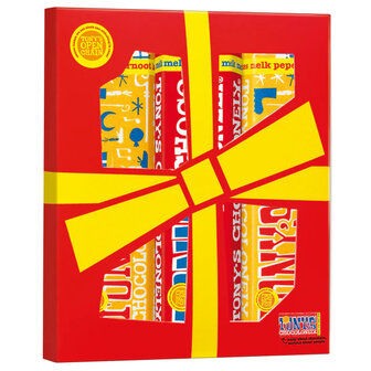 Tony&rsquo;s Proeverijtje luxe doosje met 3 repen sint chocolade
