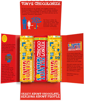 Tony&rsquo;s proeverijtje cadeau &ndash; melk chocolade pepernoot repen