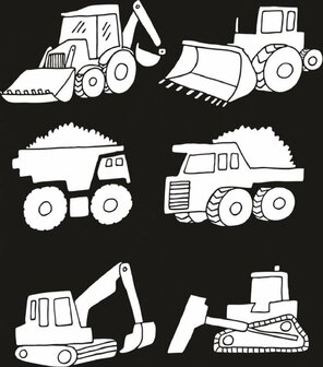 Creatief kleurboek voertuigen formaat 24,5 x 18,5 cm