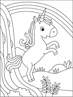 Unicorn kleurplaten in groot formaat kleurboek