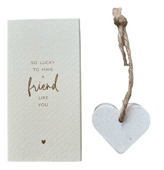 Luxe doosje met tekst So lucky to have a friend like you