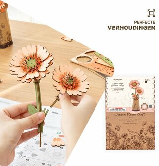 creatief knutselcadeau volwassenen houten bloem