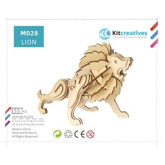houten puzzel leeuw bouwpakket