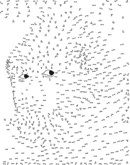 Dot‑to‑dot dieren tekeningen verbinden punt naar punt