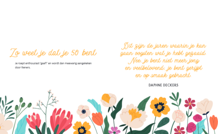 Compact boekje Hoera 50 verjaardagscadeau