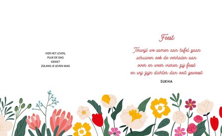 Compact feestelijk boekje voor jarige