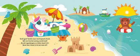 Hardcover bedtijdboek unicorn met lampjes