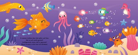 Hardcover bedtijdboek In de zee met lampjes