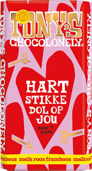 Tony&rsquo;s Chocolonely Hartstikke dol op jou chocoladereep