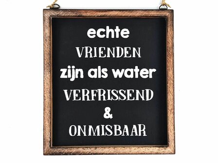 Tekstlijstje echte vrienden zijn als water