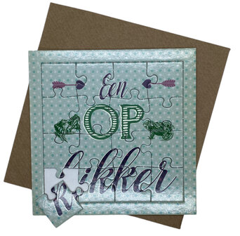 Puzzelkaart een opkikker met losse stukjes