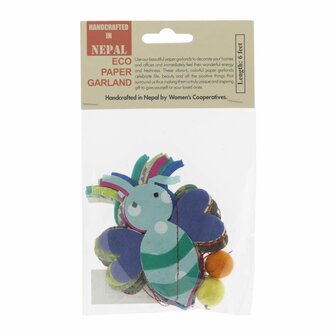 Duurzame papieren slinger met bijen als origineel brievenbusgeschikt cadeau.