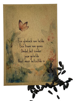 Kraftzakje zonnebloemen een glimlach van liefde