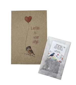 Troostrijk cadeau zakje met zaden voor een gedenktuin.