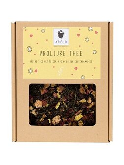 Vrolijke groene thee met appel en perzik