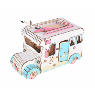 DIY Camper Bus Hout 3D constructieset bouwen zonder lijm