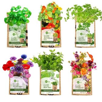 Milieuvriendelijk cadeau voor het kweken van bloemen op het balkon