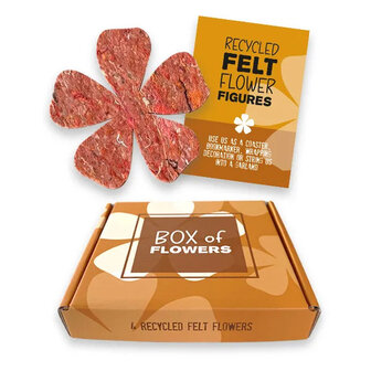 Compact geschenkdoosje met de vilten Box of Flowers onderzetters